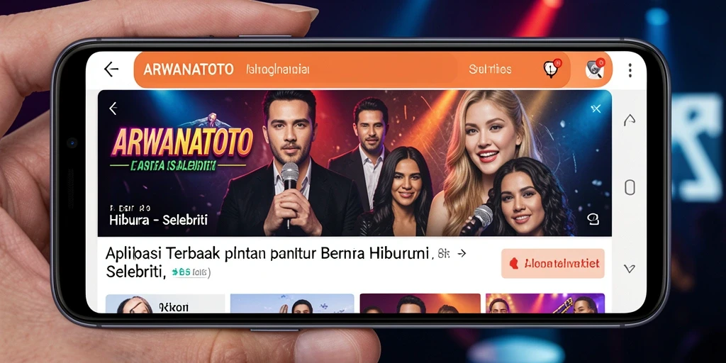 Tampilan utama ARWANATOTO dengan berita selebriti terkini.