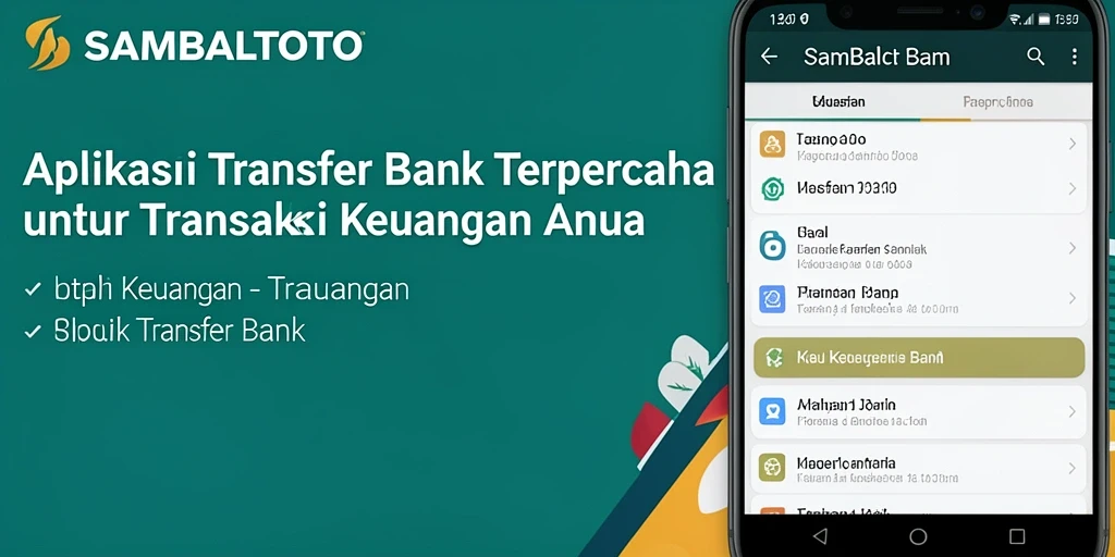 Tampilan antarmuka aplikasi SAMBALTOTO yang user-friendly untuk Transfer Bank.