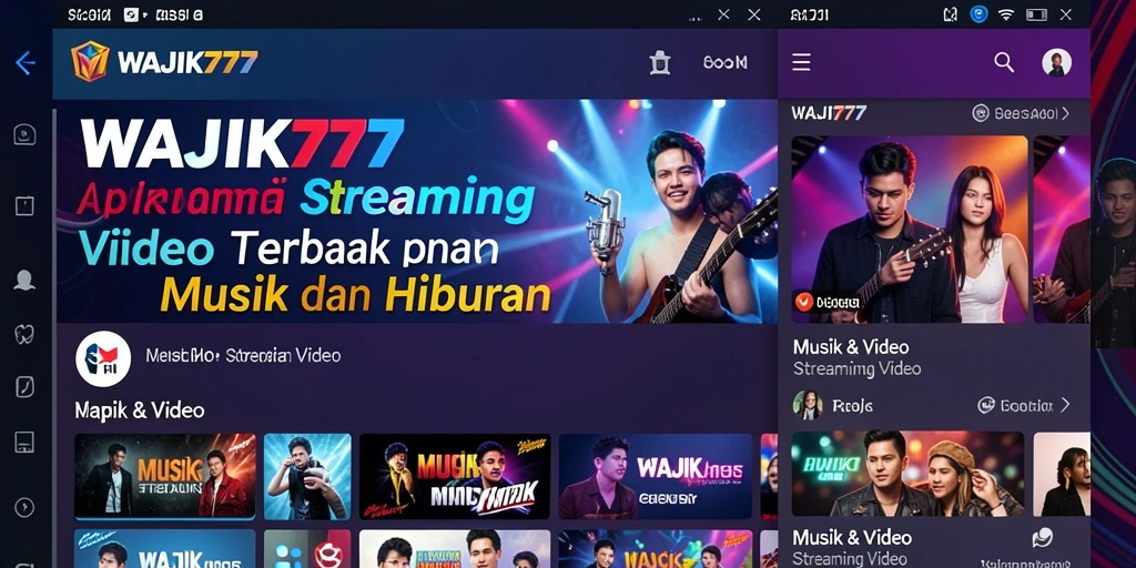 Tampilan antarmuka WAJIK777 yang menarik untuk Streaming Video.