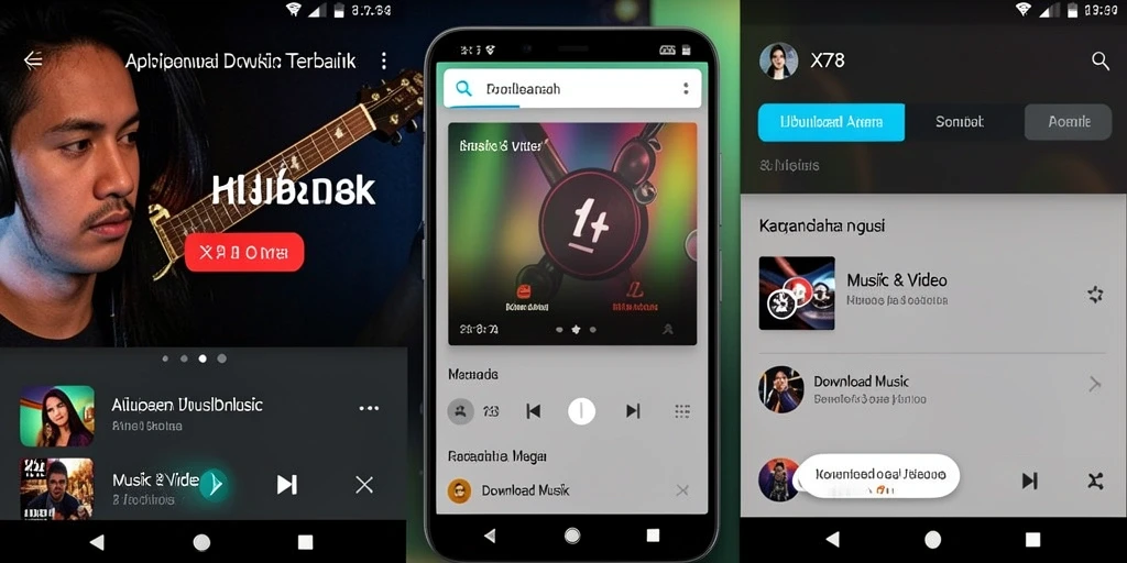 Tampilan antarmuka X78 yang user-friendly untuk Download Musik.