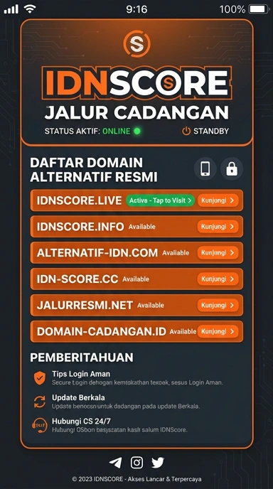 Tampilan link alternatif idnscore