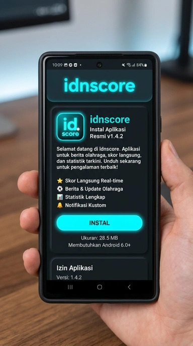 Tampilan halaman APK idnscore